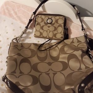 Shoulder bag and wallet set